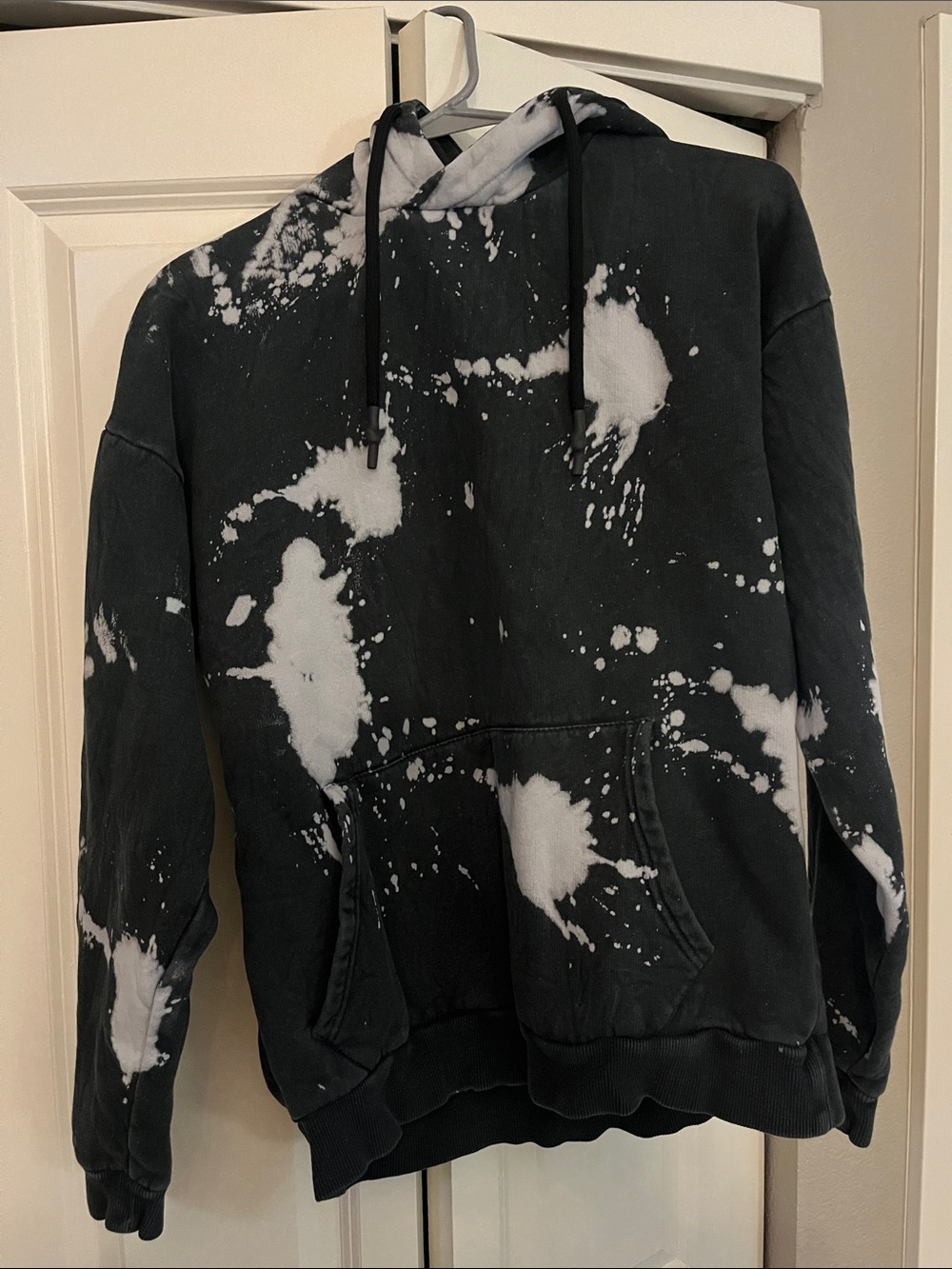 Nasty Gal Black & White Splatter Hoodie
